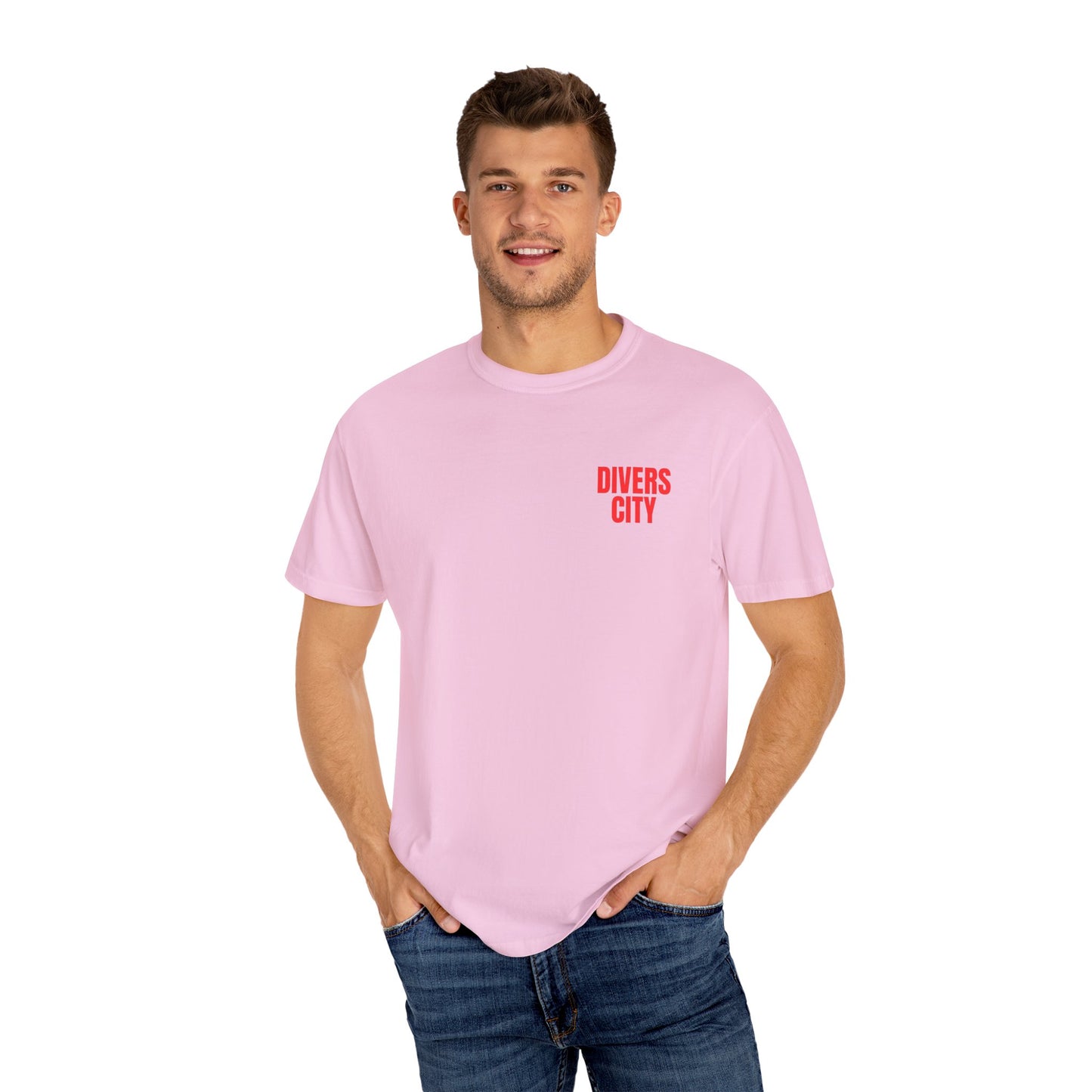Unisex Garment-Dyed T-Shirt | Casual Streetwear with 'Divers City' Print