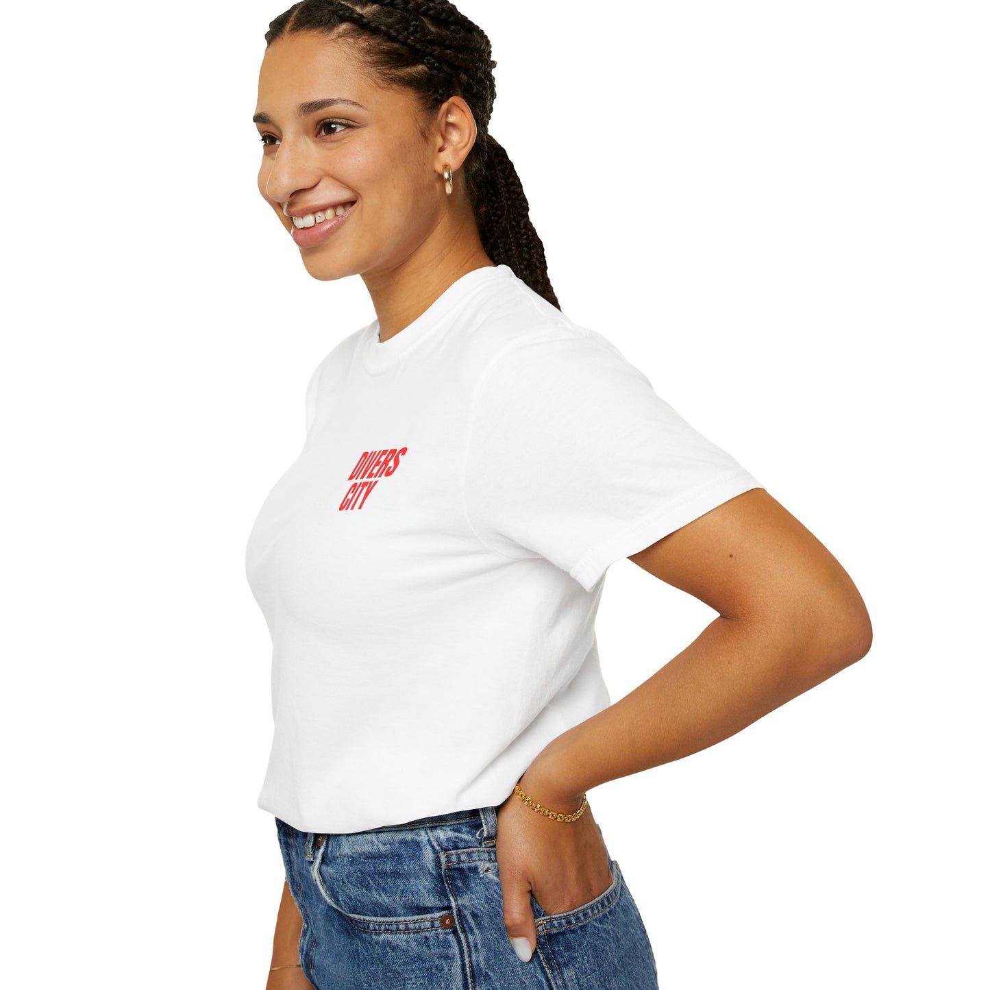 Unisex Garment-Dyed T-Shirt | Casual Streetwear with 'Divers City' Print
