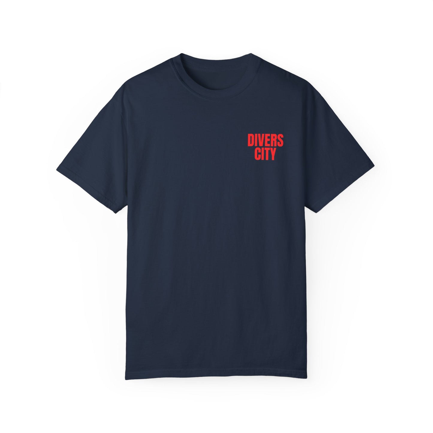 Unisex Garment-Dyed T-Shirt | Casual Streetwear with 'Divers City' Print