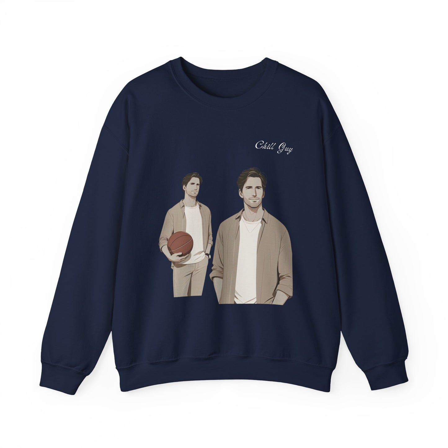 Chill Guy Sweatshirt – Unisex Heavy Blend™ Crewneck for Sports Lovers