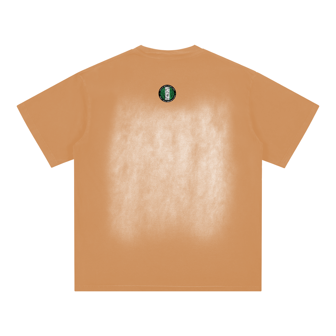 Lagos garage - Square Patch Monkey Washed Drop Shoulder T-Shirt