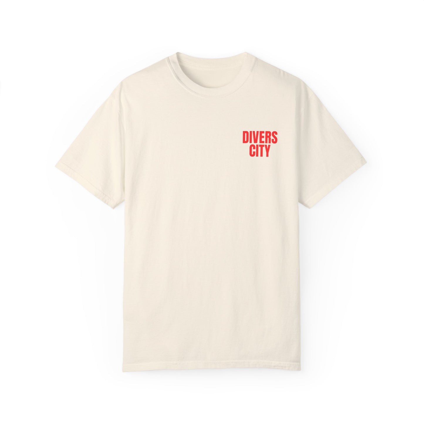Unisex Garment-Dyed T-Shirt | Casual Streetwear with 'Divers City' Print