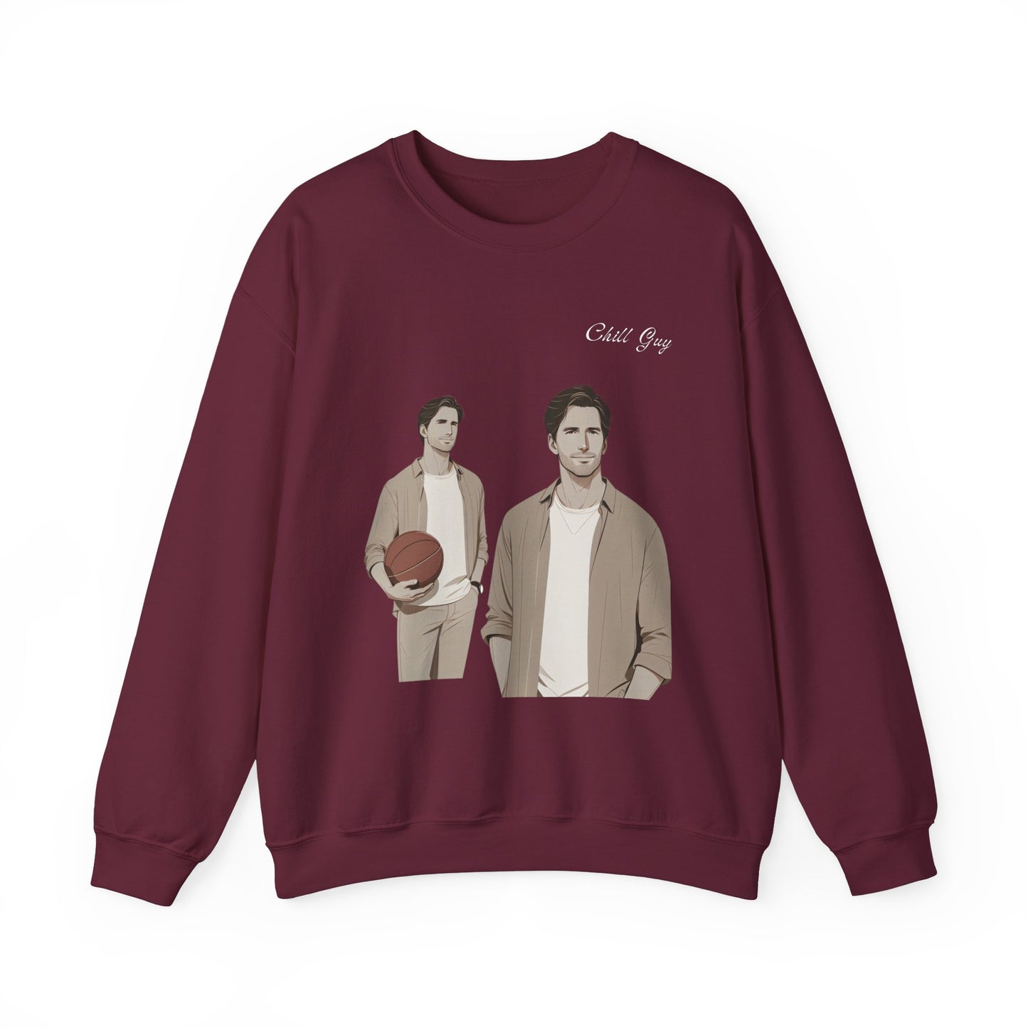 Chill Guy Sweatshirt – Unisex Heavy Blend™ Crewneck for Sports Lovers