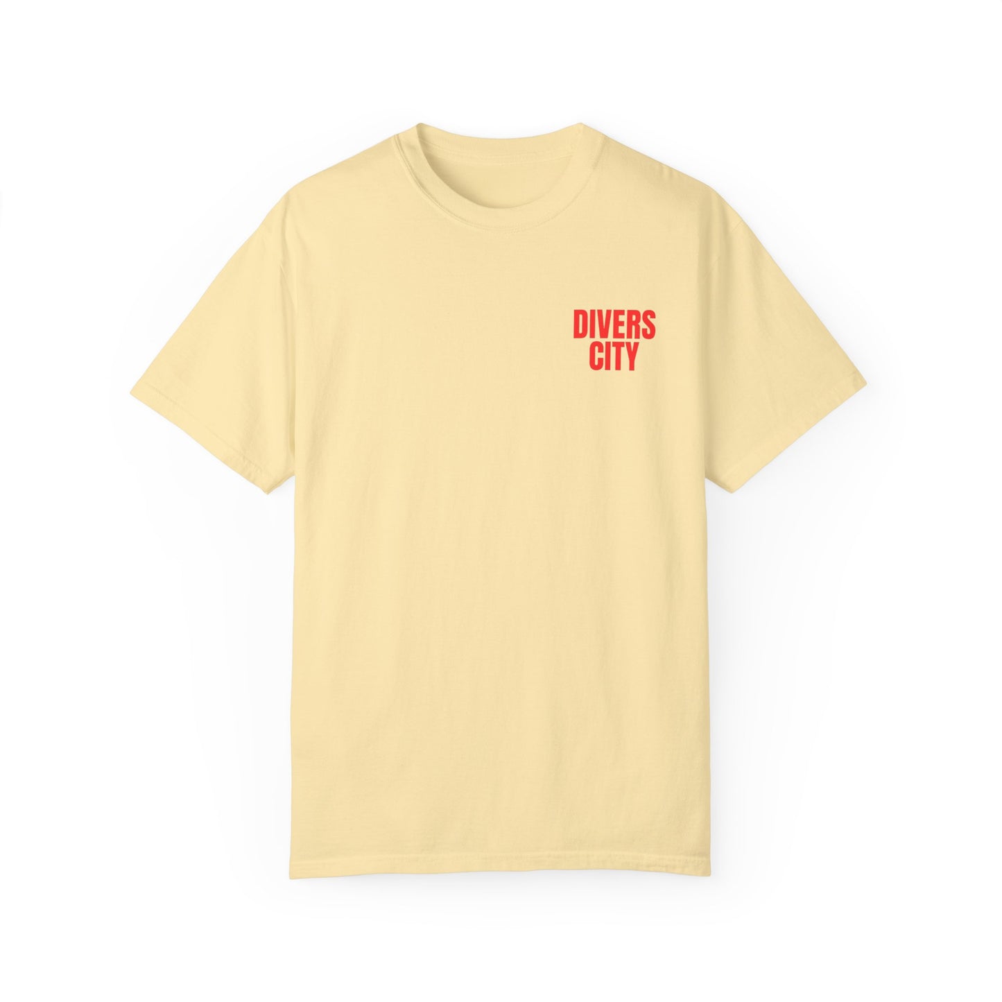 Unisex Garment-Dyed T-Shirt | Casual Streetwear with 'Divers City' Print
