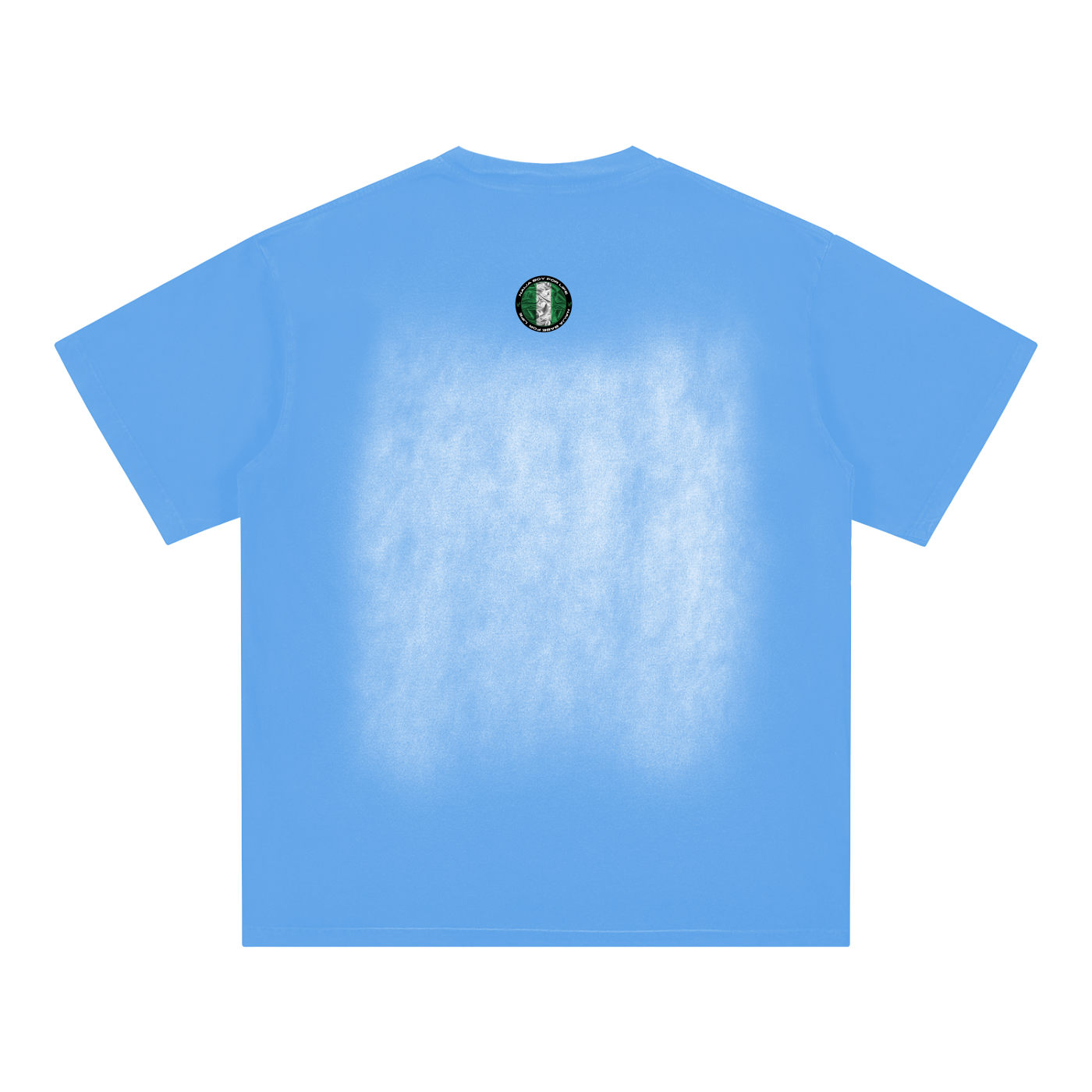 Lagos garage - Square Patch Monkey Washed Drop Shoulder T-Shirt