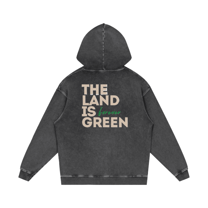Trust God Acid Wash Oversize Hoodie