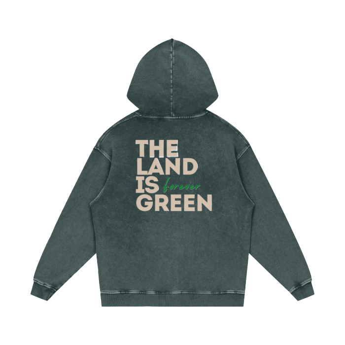 Trust God Acid Wash Oversize Hoodie