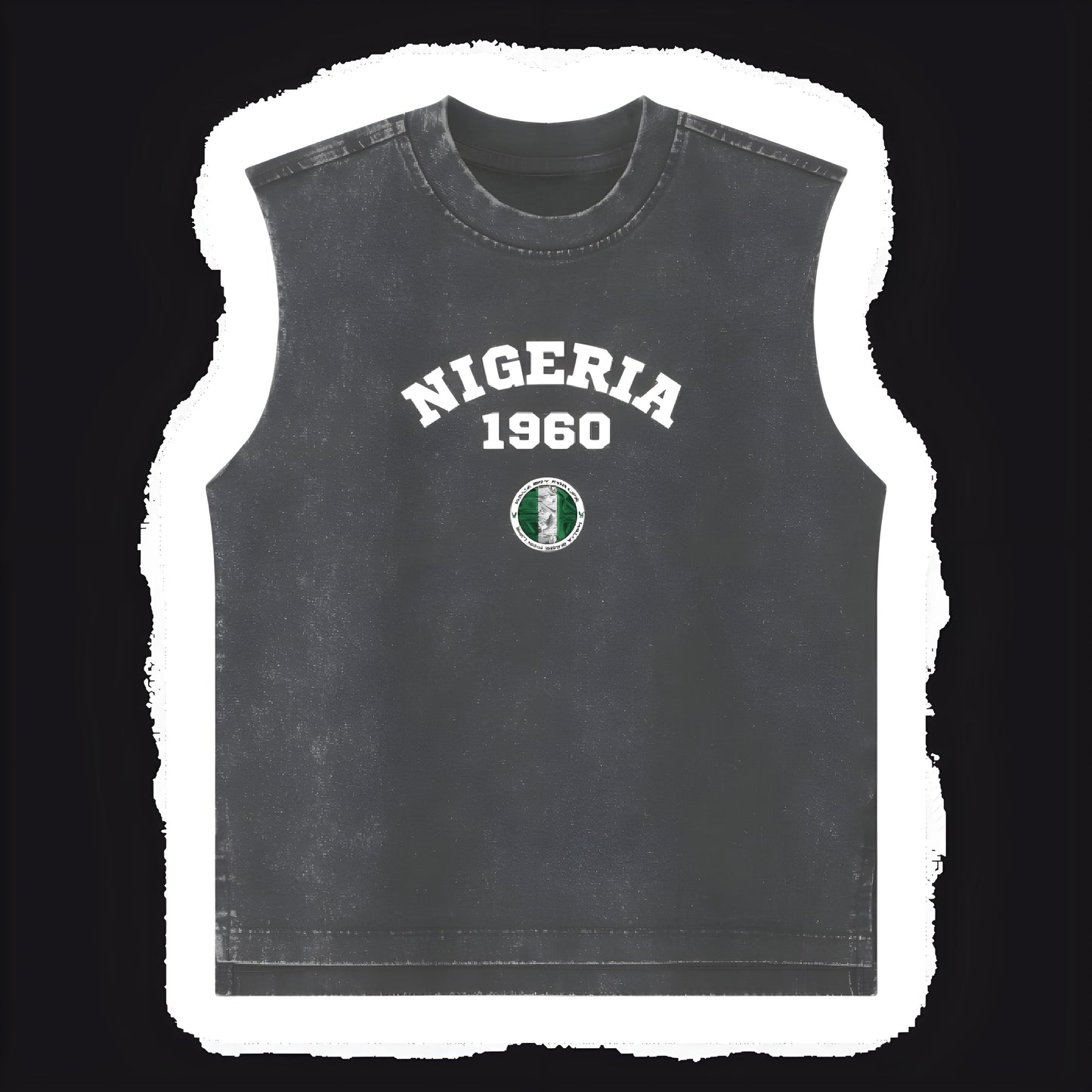 Nigeria 1960 NBFL Streetwear Kids Heavyweight 285G Washed 100% Cotton Tank Top