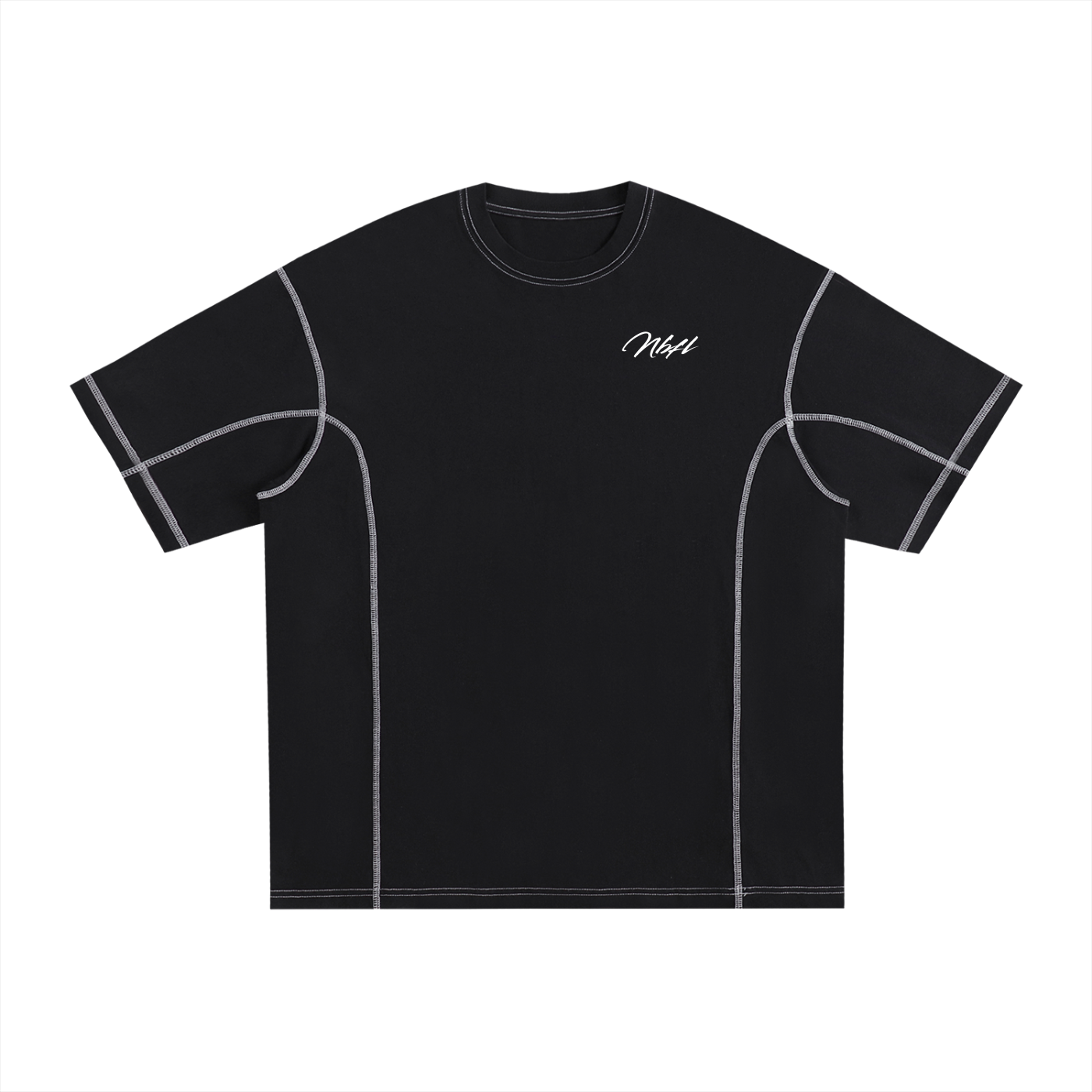 Nbfl limited edition Streetwear Contrast-Stitched Cotton T-Shirt