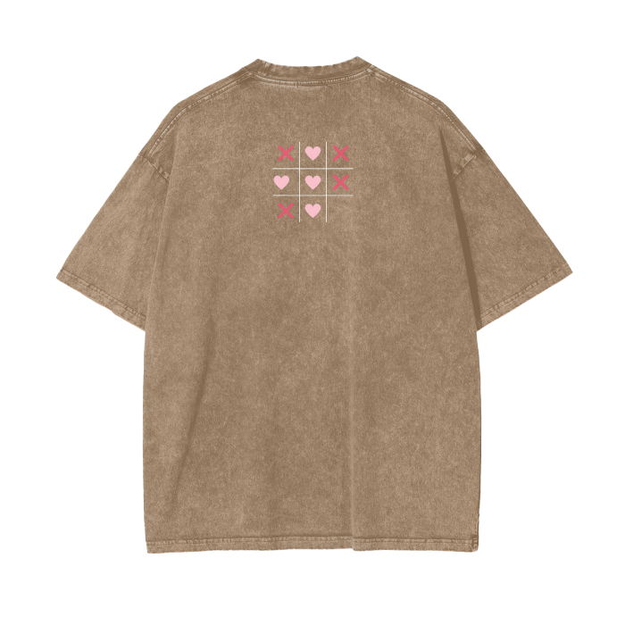 XOXO Acid Wash Oversize T-Shirt
