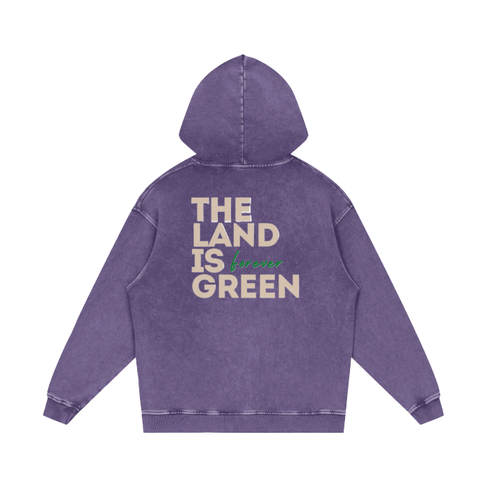 Trust God Acid Wash Oversize Hoodie