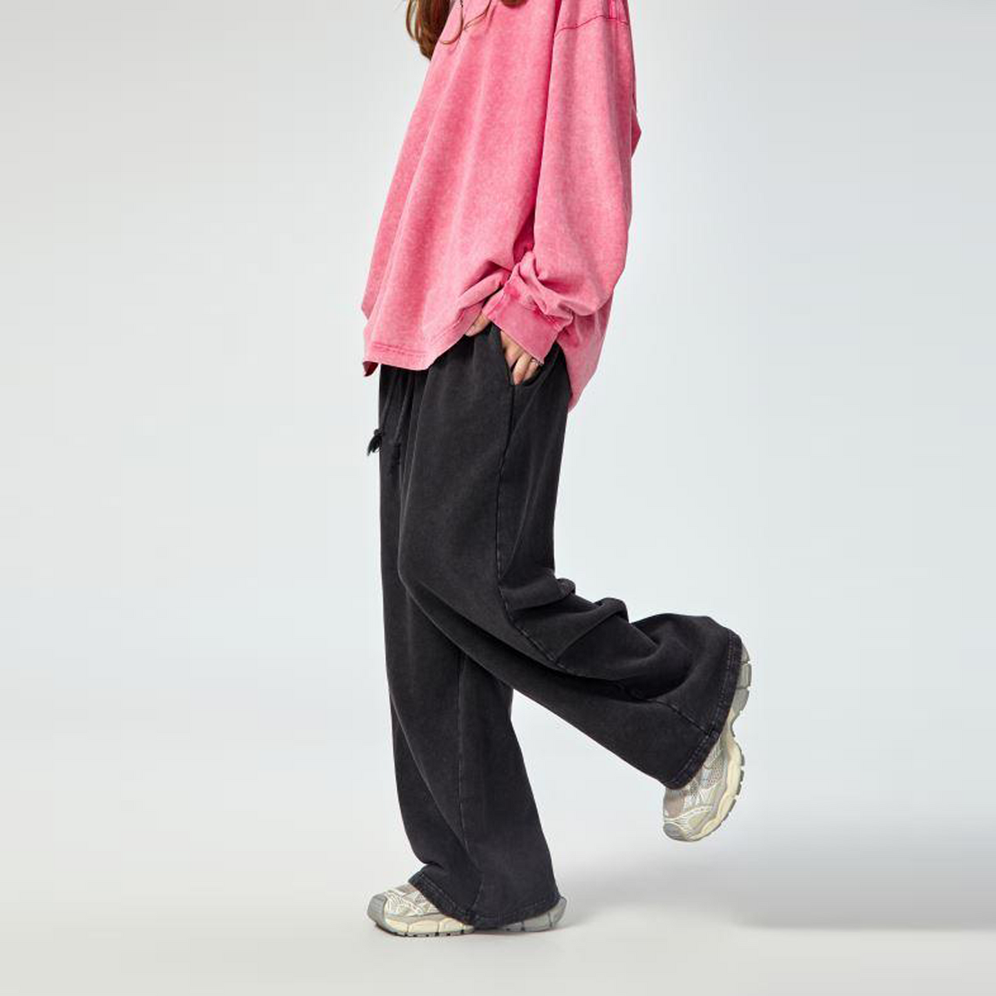 Nigeria 1960 Acid Wash Straight Leg Trousers