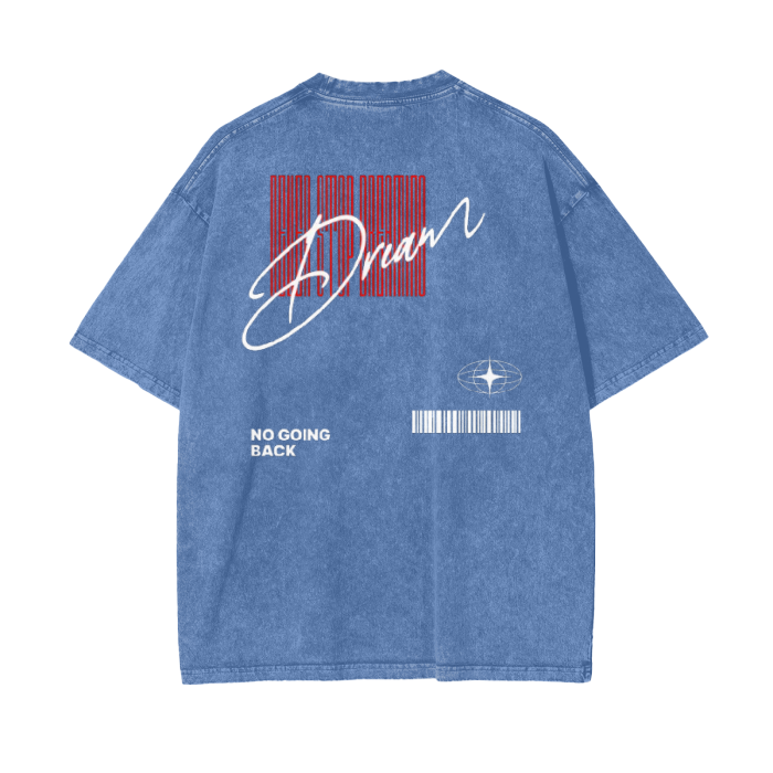 Dream Big Acid Wash Oversize T-Shirt