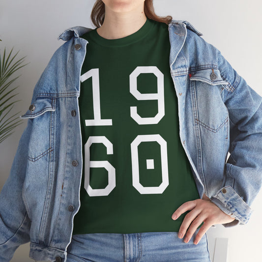 Vintage 1960 Unisex Heavy Cotton Tee - Retro Style T-Shirt