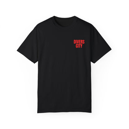 Unisex Garment-Dyed T-Shirt | Casual Streetwear with 'Divers City' Print