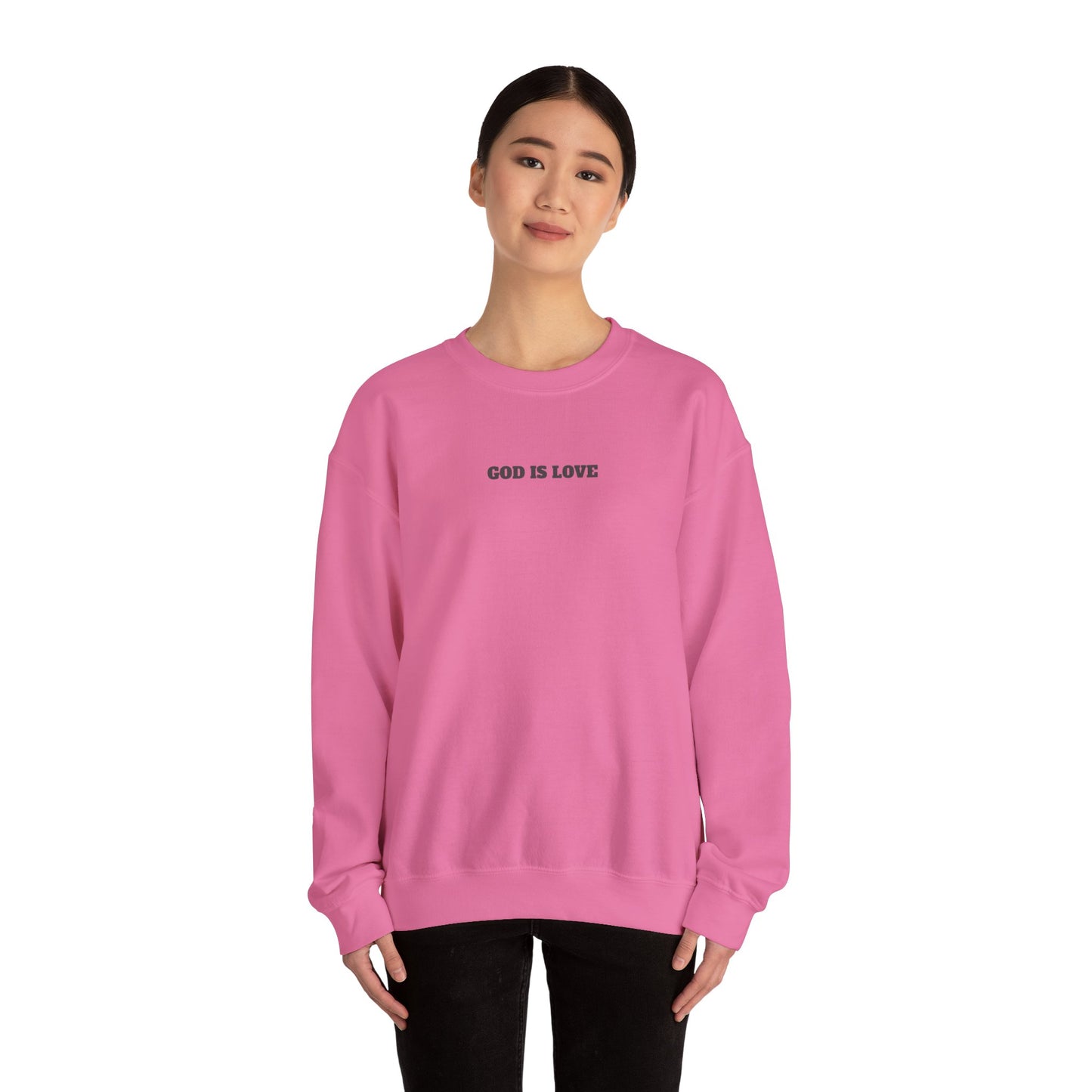 GOD is Love Unisex Crewneck Sweatshirt - "God is Love" Inspirational Apparel