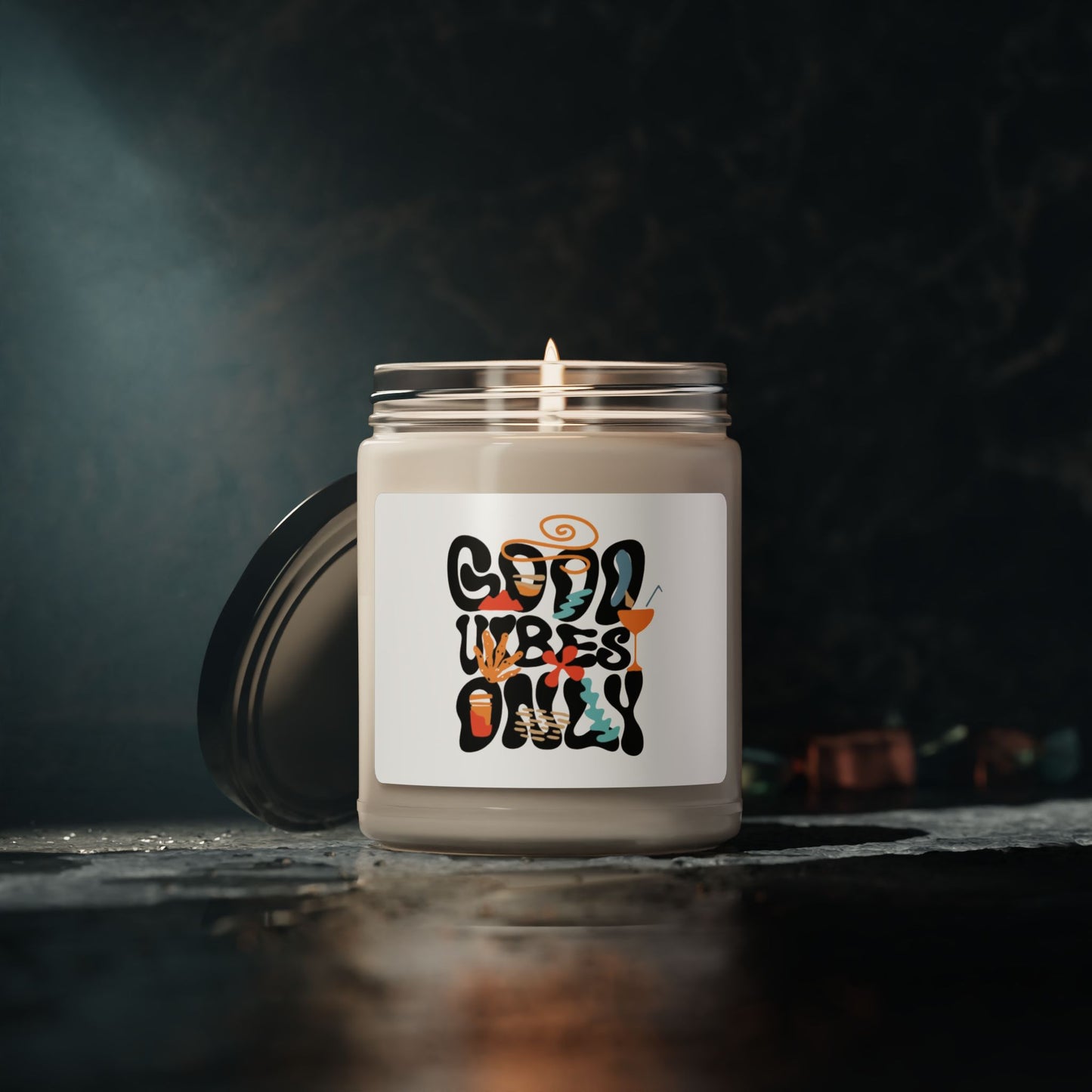 Good Vibes Only Scented Soy Candle - 9oz | Relaxing Aromatherapy Mood Enhancer