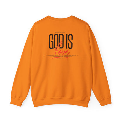 GOD is Love Unisex Crewneck Sweatshirt - "God is Love" Inspirational Apparel