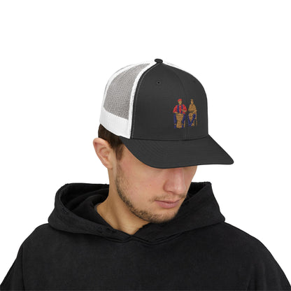 Cultural Drummers Snapback Trucker Cap - Stylish & Fun Hat for Music Lovers
