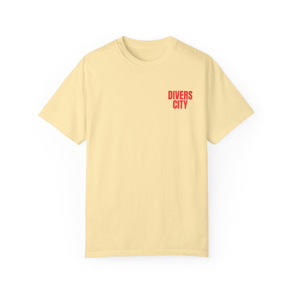Unisex Garment-Dyed T-Shirt | Casual Streetwear with 'Divers City' Print