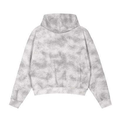 Drummers Dirty Washed Boxy Zip-up Fleece Hoodie