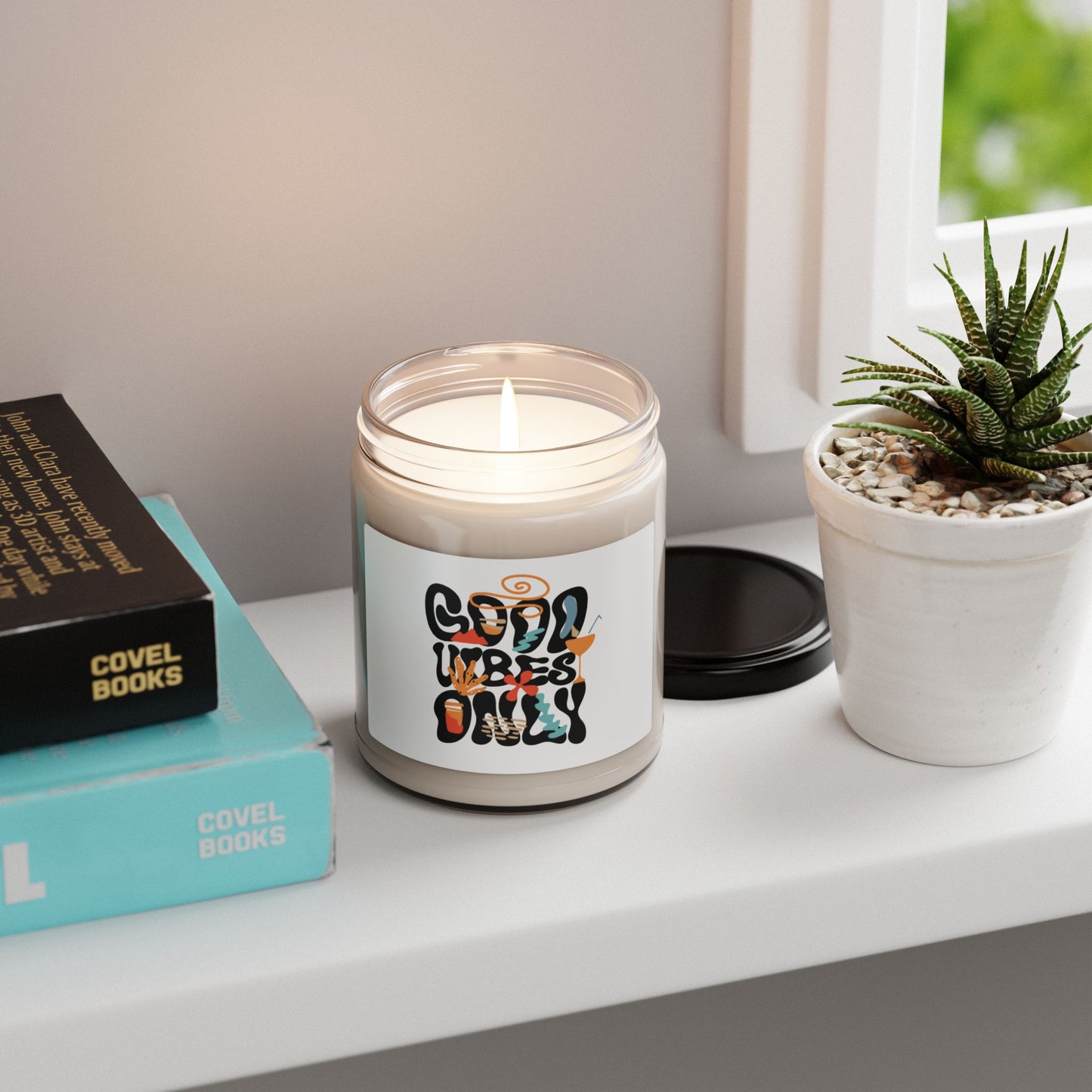 Good Vibes Only Scented Soy Candle - 9oz | Relaxing Aromatherapy Mood Enhancer