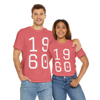 Vintage 1960 Unisex Heavy Cotton Tee - Retro Style T-Shirt