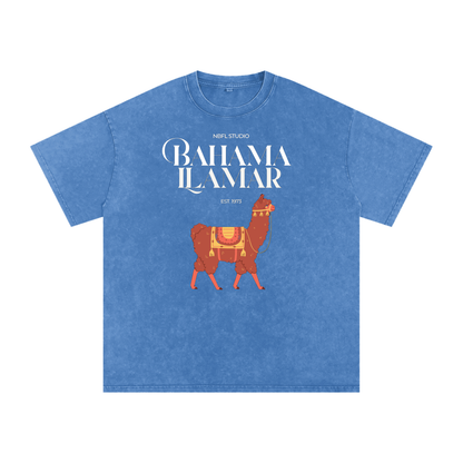 Bahama Llamar Acid Wash Oversize T-Shirt