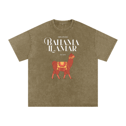 Bahama Llamar Acid Wash Oversize T-Shirt