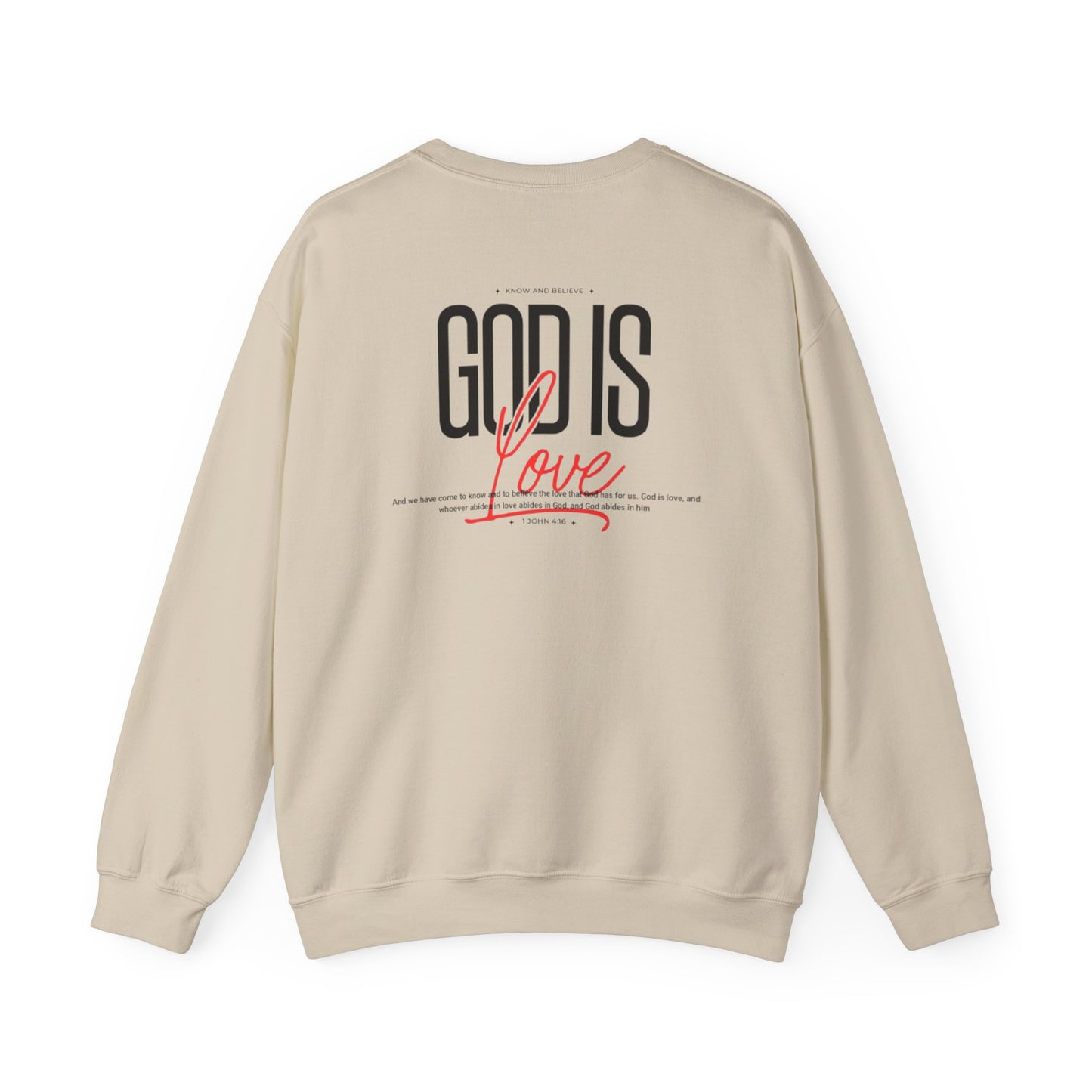 GOD is Love Unisex Crewneck Sweatshirt - "God is Love" Inspirational Apparel