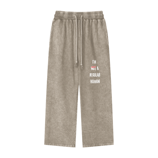 NBFL Not regular Acid Wash Straight Leg Pants