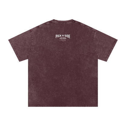 PICK A SIDE Acid Wash Oversize T-Shirt