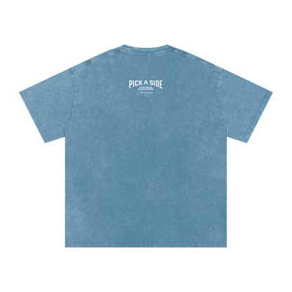 PICK A SIDE Acid Wash Oversize T-Shirt