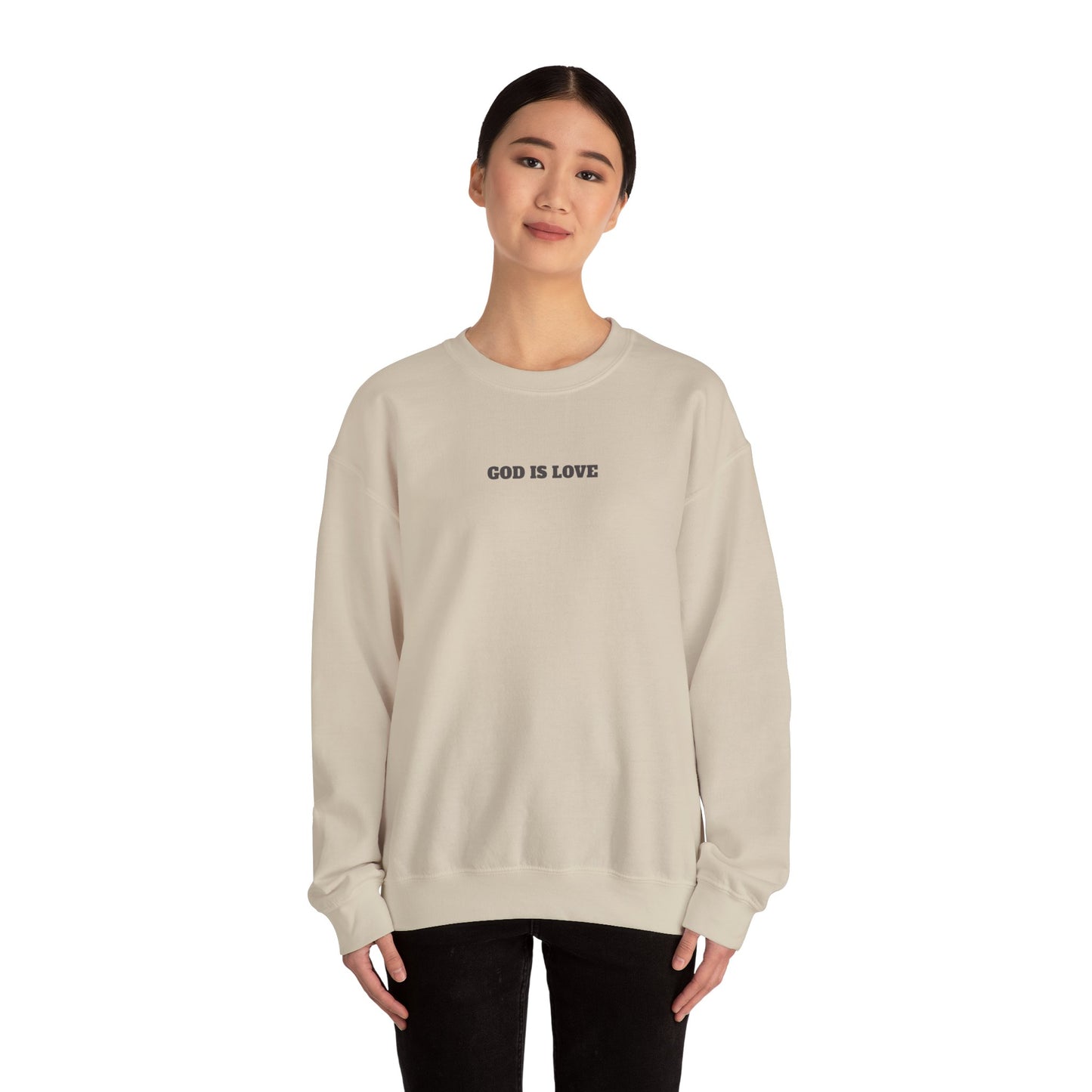 GOD is Love Unisex Crewneck Sweatshirt - "God is Love" Inspirational Apparel