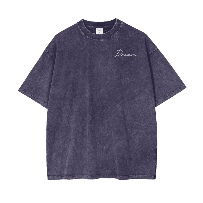 Dream Big Acid Wash Oversize T-Shirt