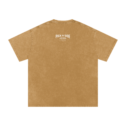 PICK A SIDE Acid Wash Oversize T-Shirt