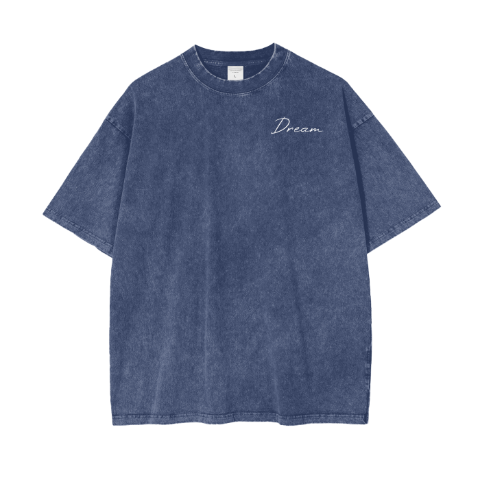 Dream Big Acid Wash Oversize T-Shirt