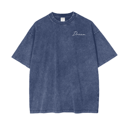 Dream Big Acid Wash Oversize T-Shirt