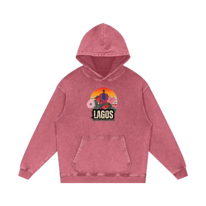 Lagos NBFL Acid Wash Oversize Hoodie - 420 GSM