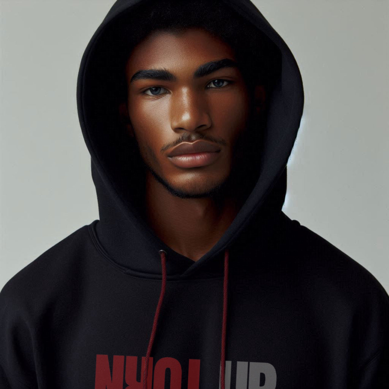 Turn up Stay up High Neck Insulated FOG Solid Color Fleece Hoodie