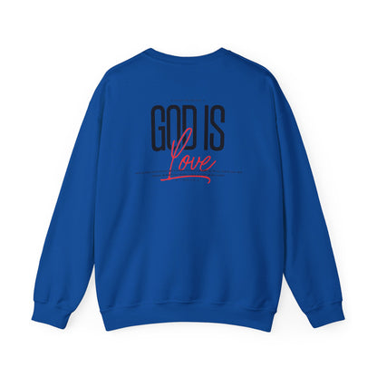 GOD is Love Unisex Crewneck Sweatshirt - "God is Love" Inspirational Apparel