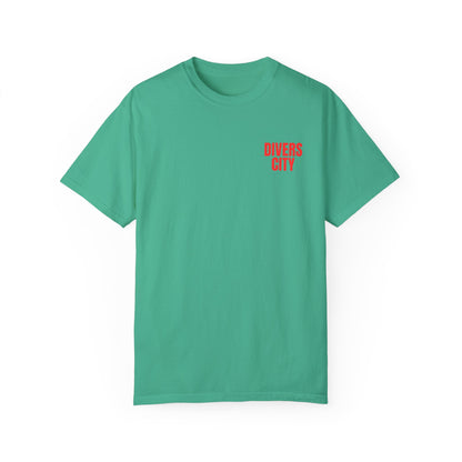 Unisex Garment-Dyed T-Shirt | Casual Streetwear with 'Divers City' Print