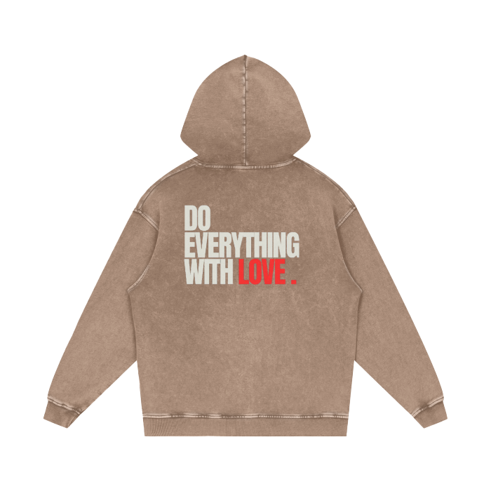 Do it with love Acid Wash Oversize Hoodie