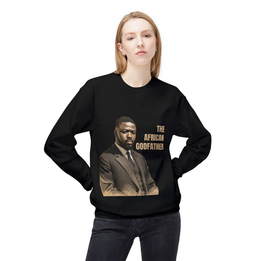 African Godfather Crewneck Sweatshirt - Unisex Midweight Fleece