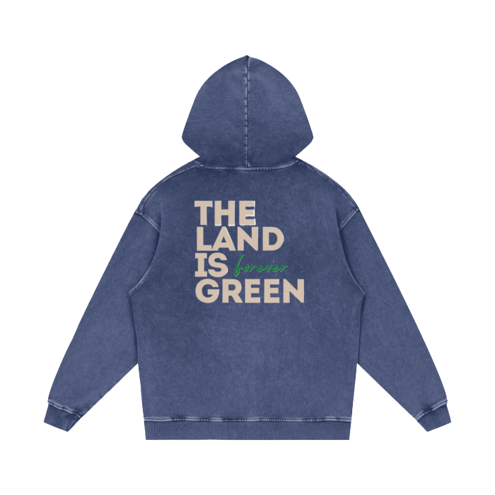 Trust God Acid Wash Oversize Hoodie