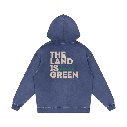 Trust God Acid Wash Oversize Hoodie