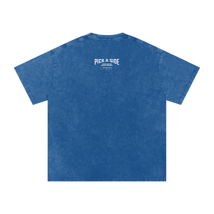 PICK A SIDE Acid Wash Oversize T-Shirt