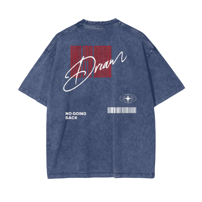 Dream Big Acid Wash Oversize T-Shirt