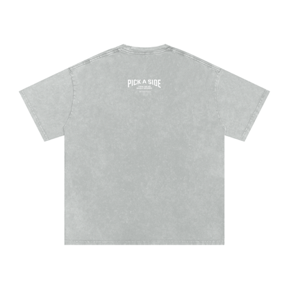 PICK A SIDE Acid Wash Oversize T-Shirt