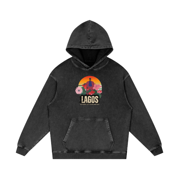 Lagos NBFL Acid Wash Oversize Hoodie - 420 GSM